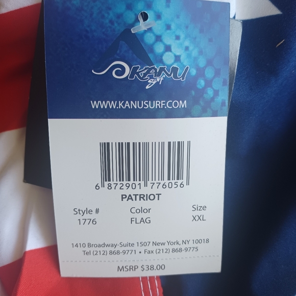 Kanu Surf Swim Trunks XXL - American Flag - Picture 7 of 7